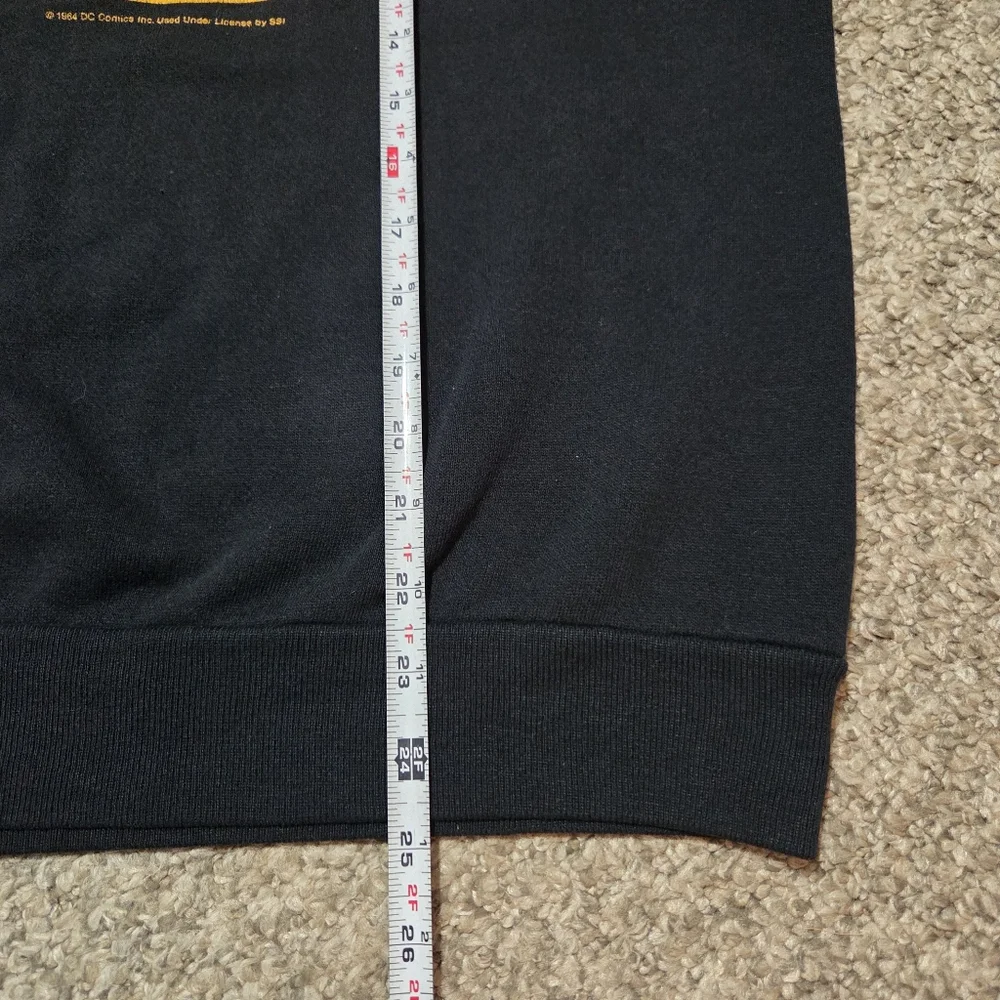 Vintage 1964 Batman DC Comics Crewneck Sweatshirt Men's Sz M/L  Black WORN‎ THIN